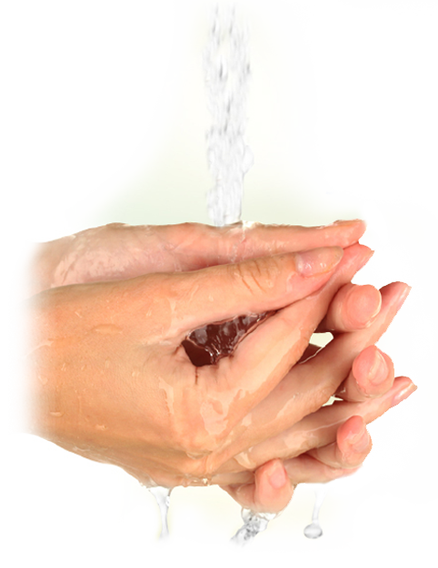 washing hands